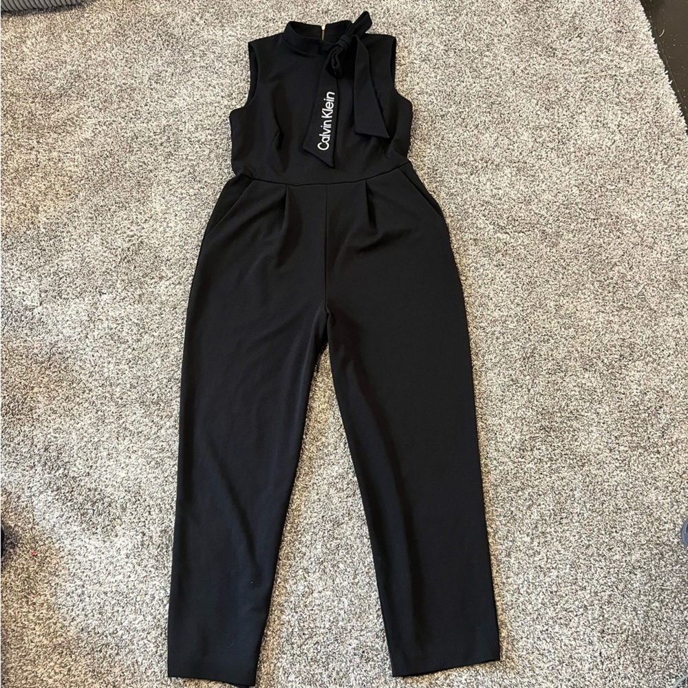 Calvin Klein Black Jumpsuit with fitted Waistline